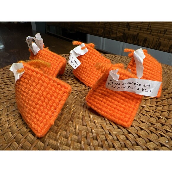 5 Handmade Plastic Monster Halloween Treat Containers , Boo Bags, Spooky - Picture 2 of 4